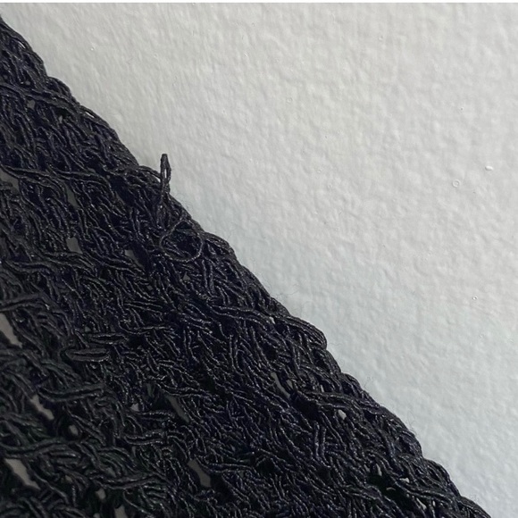 Wilfred Free Aritzia Black Mesh Pullover Tunic Sweater Crew Neck Viscose - Picture 6 of 9